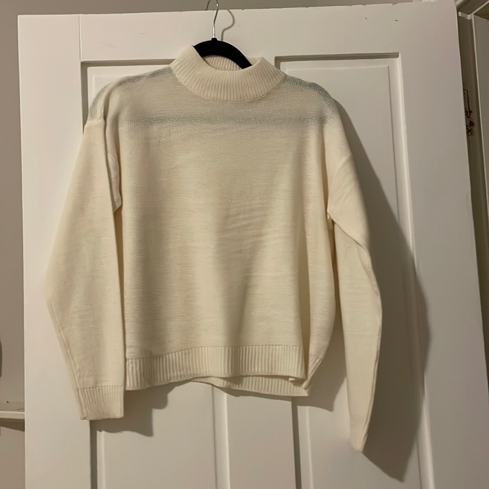 White Brave Soul Turtleneck Sweater